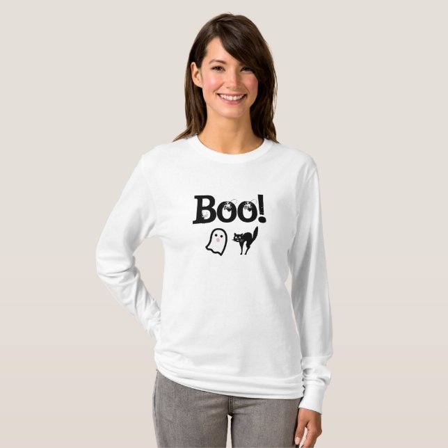 Camiseta Temporada de Halloween Boo TShirt (Anverso completo)