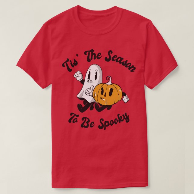 Camiseta Temporada de Halloween con calabazas de calabaza (Diseño del anverso)