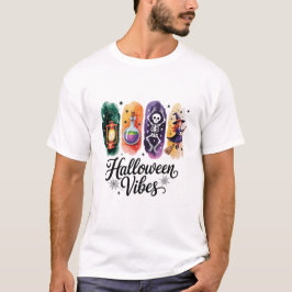 Camiseta temporada de halloween vibes espeluznante