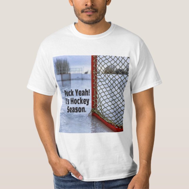 Camiseta Temporada de Hockey Hielo Frío Humor Divertido Dis (Anverso)