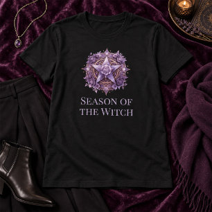 Camiseta Temporada de la Bruja – Pentagrama Púrpura Witchco