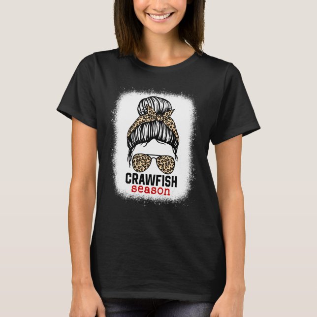 Camiseta Temporada de langostinos blanqueados Leopard Messy (Anverso)