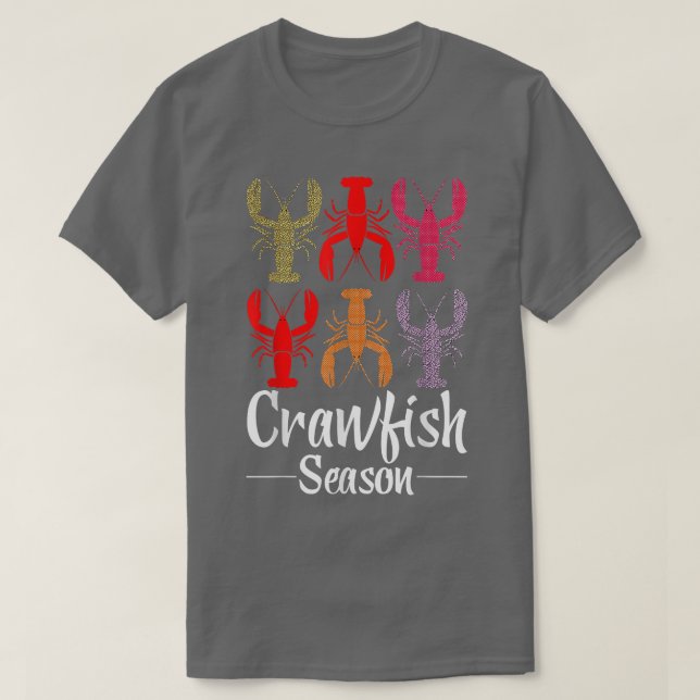 Camiseta Temporada de langostinos Funny Crayfish Leopardo (Diseño del anverso)
