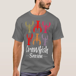 Camiseta Temporada de langostinos Funny Crayfish Leopardo
