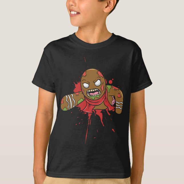 Camiseta Temporada de Navidades Zombie Gingerbread (Anverso)
