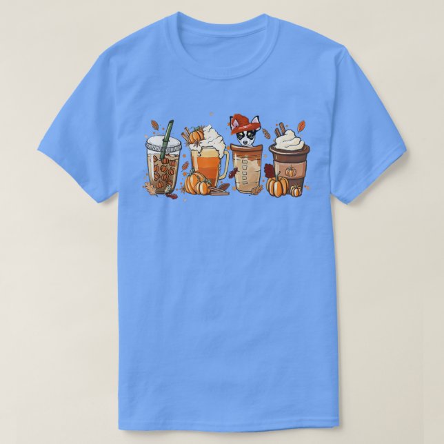 Camiseta Temporada de otoño Chihuahua Cofee Pumpkin Spice L (Diseño del anverso)