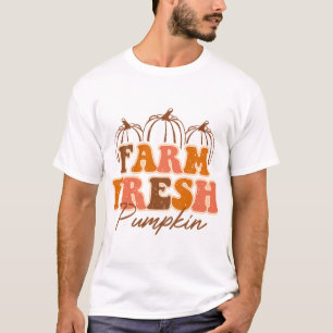 Camiseta Temporada de otoño de la calabaza fresca de la gra