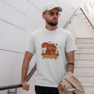 Camiseta Temporada de otoño de los animales de ardilla