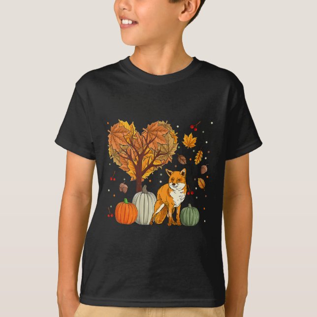 Camiseta Temporada De Otoño De Los Animales De Fox Para Muj (Anverso)