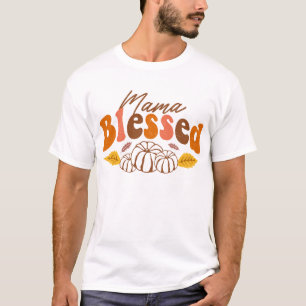 Camiseta Temporada de otoño de Mama Blessed Pumpkin Hallowe