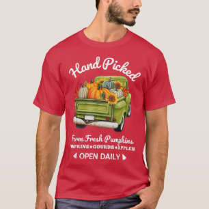 Camiseta Temporada de otoño del camión de calabaza recolect