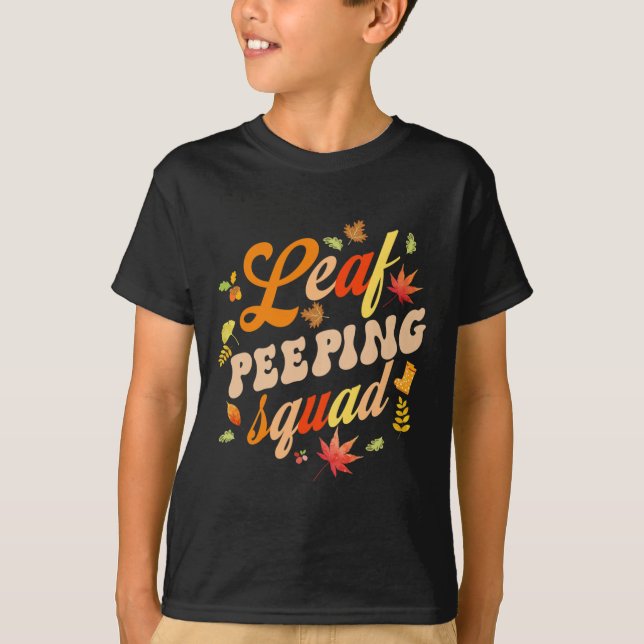 Camiseta Temporada de otoño divertida deja al escuadrón de  (Anverso)