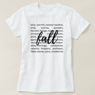 Camiseta Temporada de otoño | Hojas otoñales | Calabaza