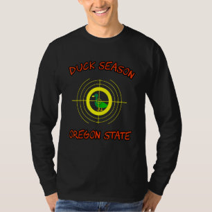 Camiseta Temporada de pato Oregon State College Deporte Jue