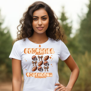 Camiseta Temporada de retoque de fútbol de monograma Mama