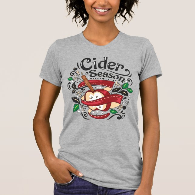 Camiseta Temporada de sidra de Apple, ilustracion gráfico (Anverso)
