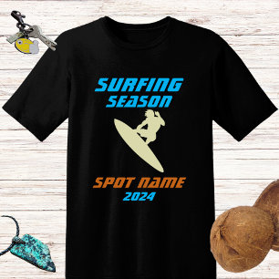 Camiseta Temporada de surf - diseño azul para surfistas y m