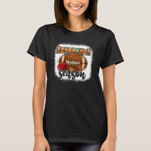 Camiseta Temporada de touchdown blanqueada Cuero de vaca de