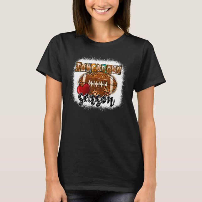 Camiseta Temporada de touchdown blanqueada Cuero de vaca de (Anverso)