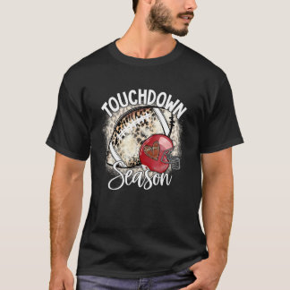 Camiseta Temporada de touchdown blanqueada Juego de fútbol 