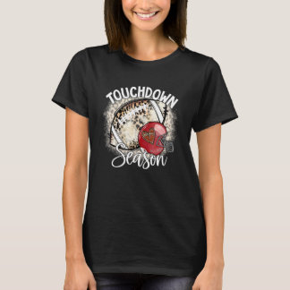 Camiseta Temporada de touchdown blanqueada Juego de fútbol 