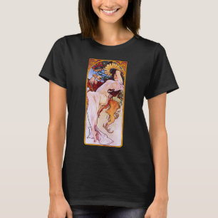 Camiseta Temporada de Verano de Alphonse Mucha, Arte Nouvea