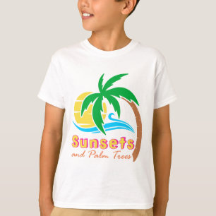 Camiseta Temporada De Verano De Sunsets Y Palmeras