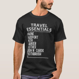 Camiseta Temporada De Viajes Funny Essentials No Olvidan El