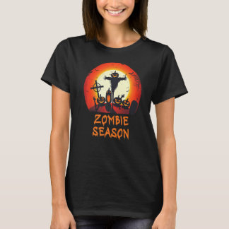 Camiseta Temporada de Zombies Cementerio Espeluznante a la