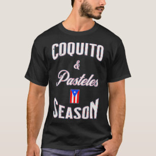Camiseta Temporada divertida de comida puertorriqueña Coqui