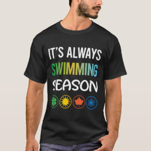 Camiseta Temporada divertida de natación nadador