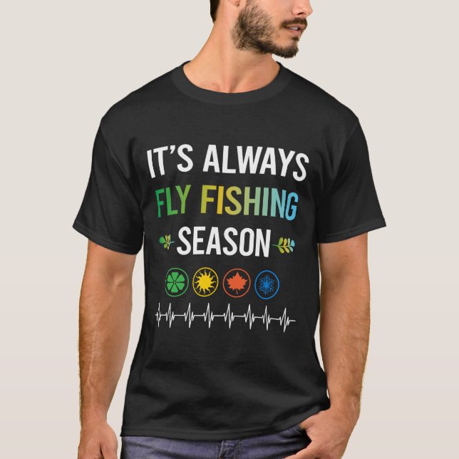 Camiseta Temporada Divertida de Pesca con Mosca (Anverso)