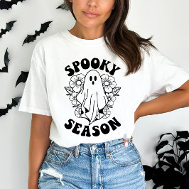 Camiseta Temporada espeluznante de Halloween fantasma