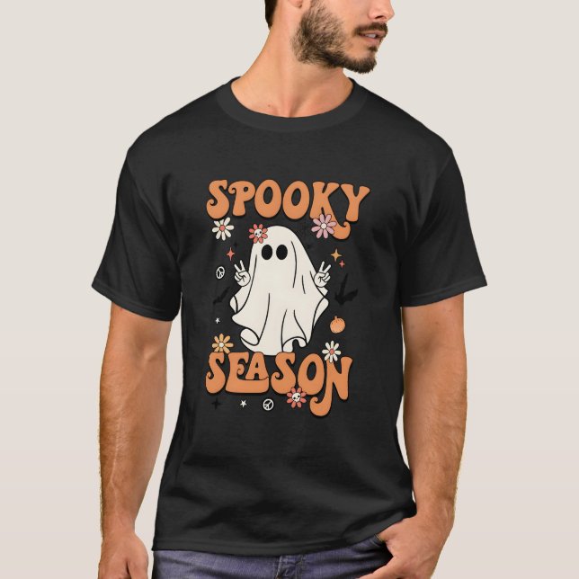 Camiseta Temporada espeluznante de Halloween Pi Fantasma Ca (Anverso)