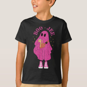 Camiseta Temporada espeluznante Fantasma Rosa Halloween Dis