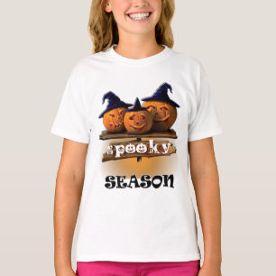 Camiseta temporada espeluznante Feliz Halloween