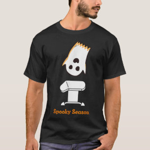 Camiseta Temporada espeluznante Halloween Ghost Gymnast Vau
