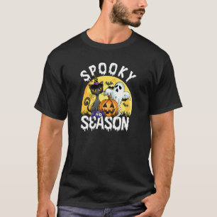 Camiseta Temporada espeluznante Halloween Otoño Gato Fanta