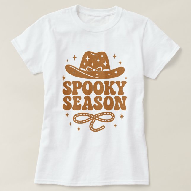 Camiseta Temporada espeluznante Retro Gorra de Vaqueros Occ (Diseño del anverso)