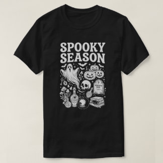 Camiseta Temporada espeluznante vintage Halloween fantasma 