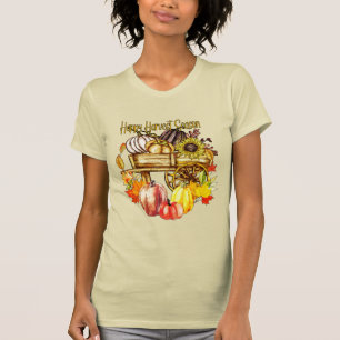 Camiseta Temporada feliz de cosecha - Calabazas de otoño