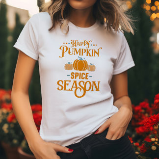 Camiseta Temporada feliz de especias de calabaza