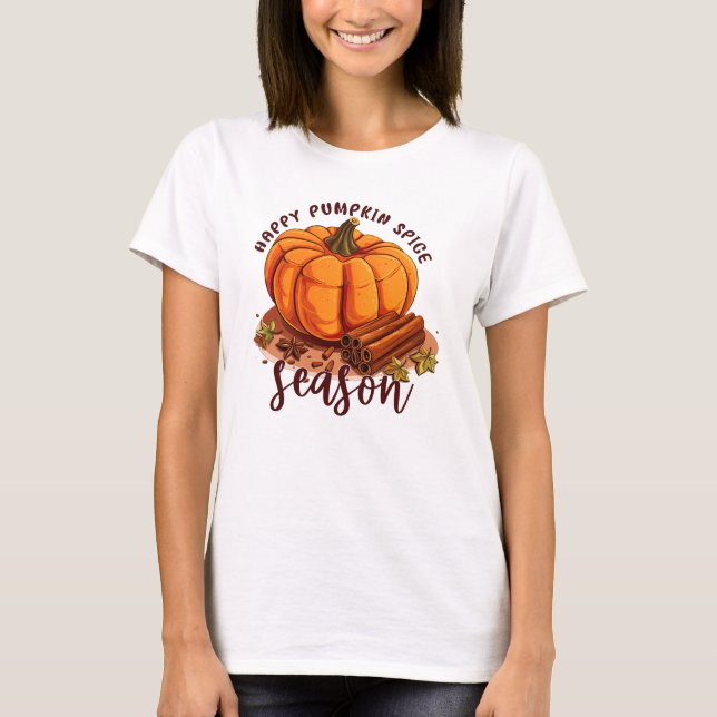 Camiseta Temporada feliz de las especias de calabaza - Cosm (Anverso)