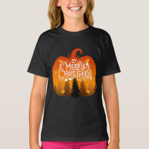 CAMISETA TEMPORADA FESTIVAL DE MERRY CHRISTMAS PUMPKIN