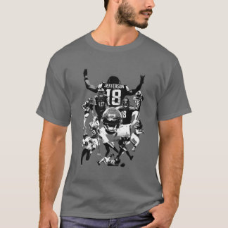 Camiseta Temporada MVP de Justin Jefferson Gráfico Blanco y