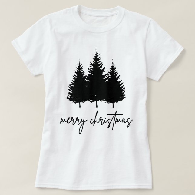 Camiseta Temporada navideña minimalista de navidad (Diseño del anverso)
