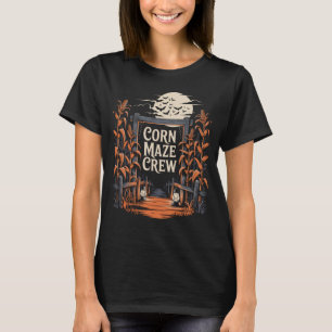 Camiseta Temporada Otoño de Halloween de Corn Maze Crew