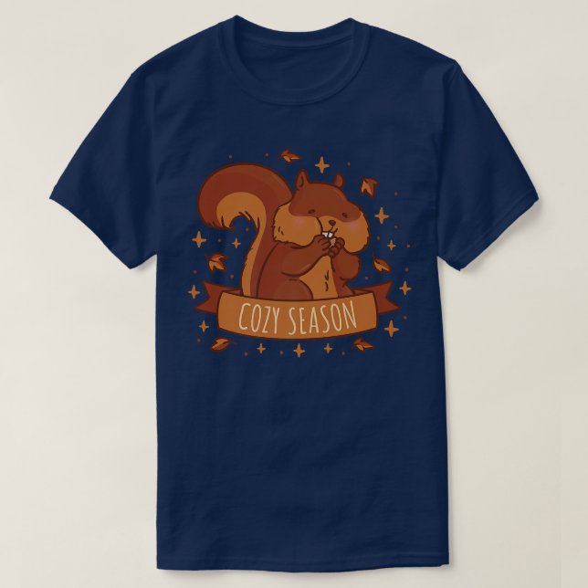 Camiseta Temporada Otoño De Squirrel (Diseño del anverso)
