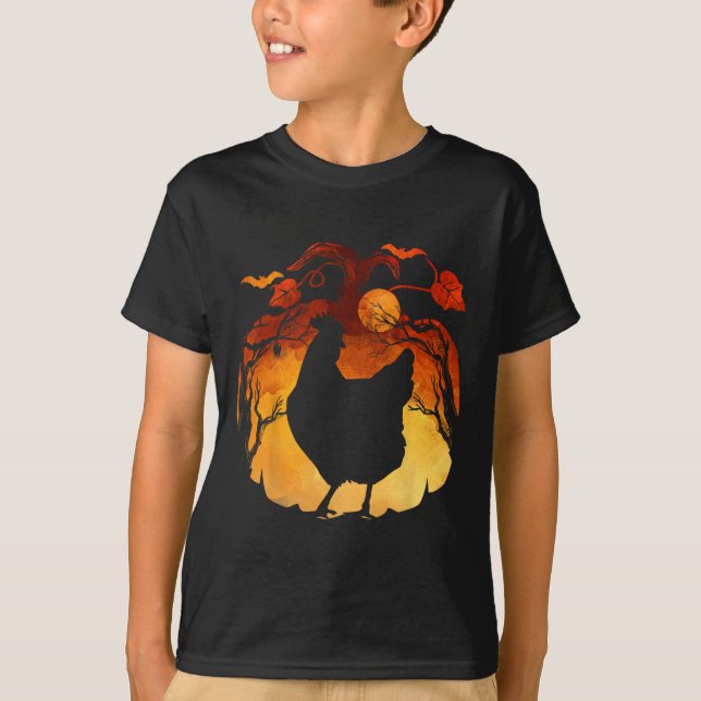Camiseta Temporada otoño: disfraz de pollo de Halloween (Anverso)