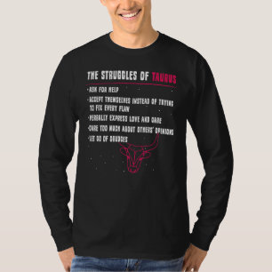 Camiseta Temporada Taurus Merchandise Rótulo Zodiac Astrogr